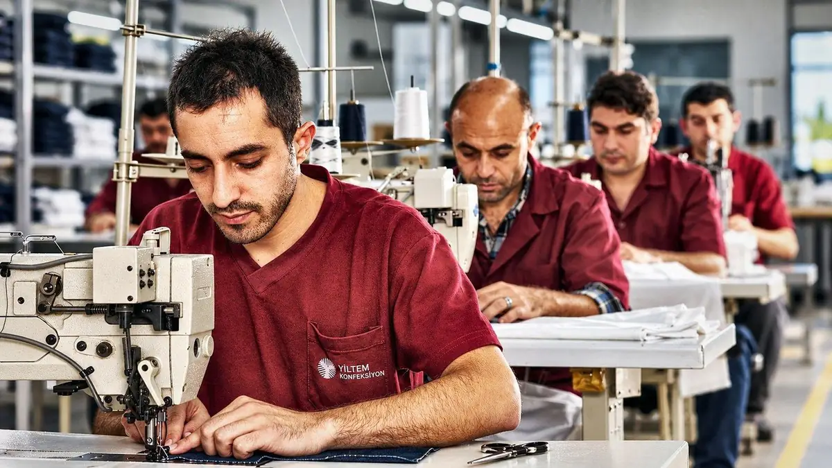 Operators on a sewing line